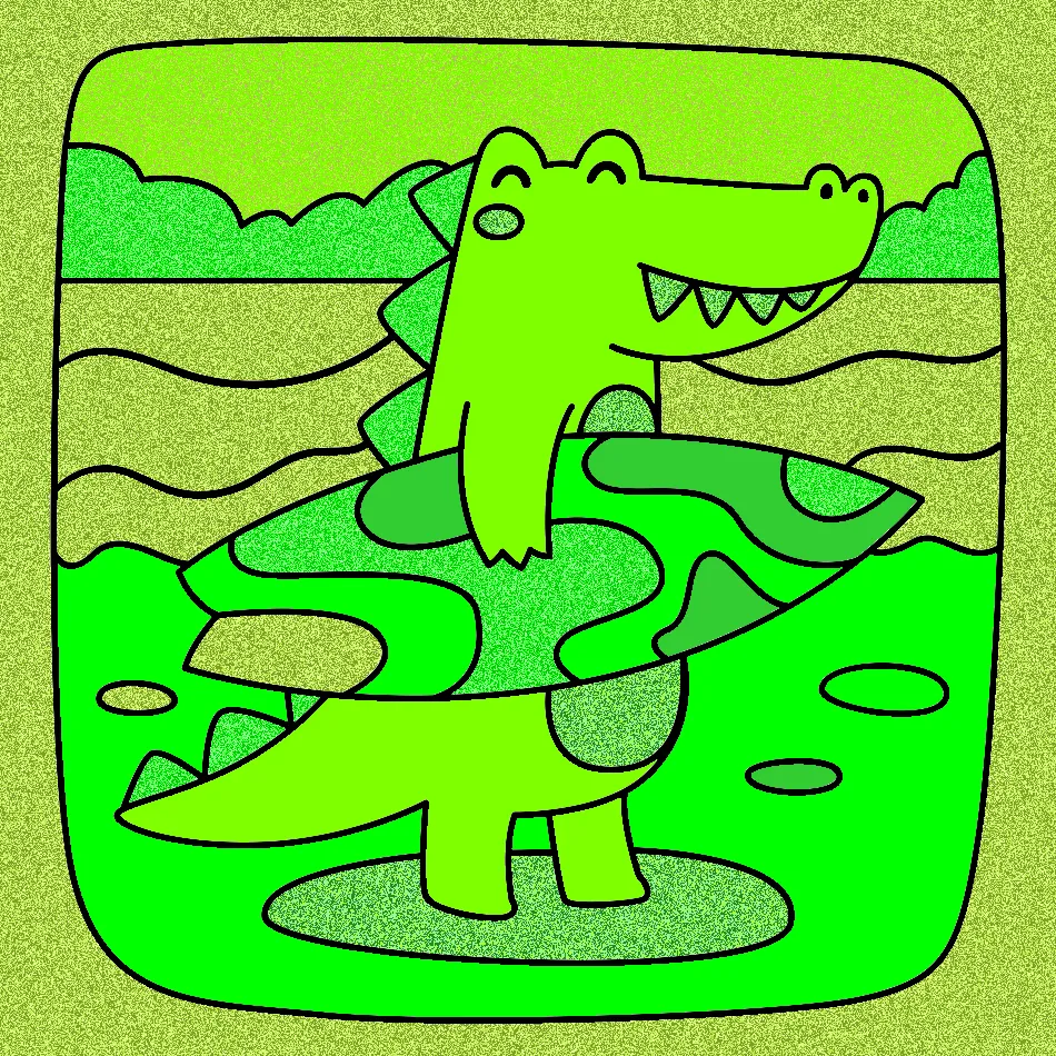 jacare e seu mundo verde – Desenho Colorido Online para Pintar e Imprimir | Jogo de Colorir Grátis no Mundo dos Jogos - Imagem Destacada