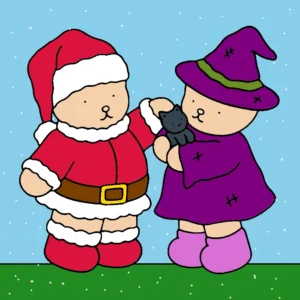 mamãe noel e bruxa do bem