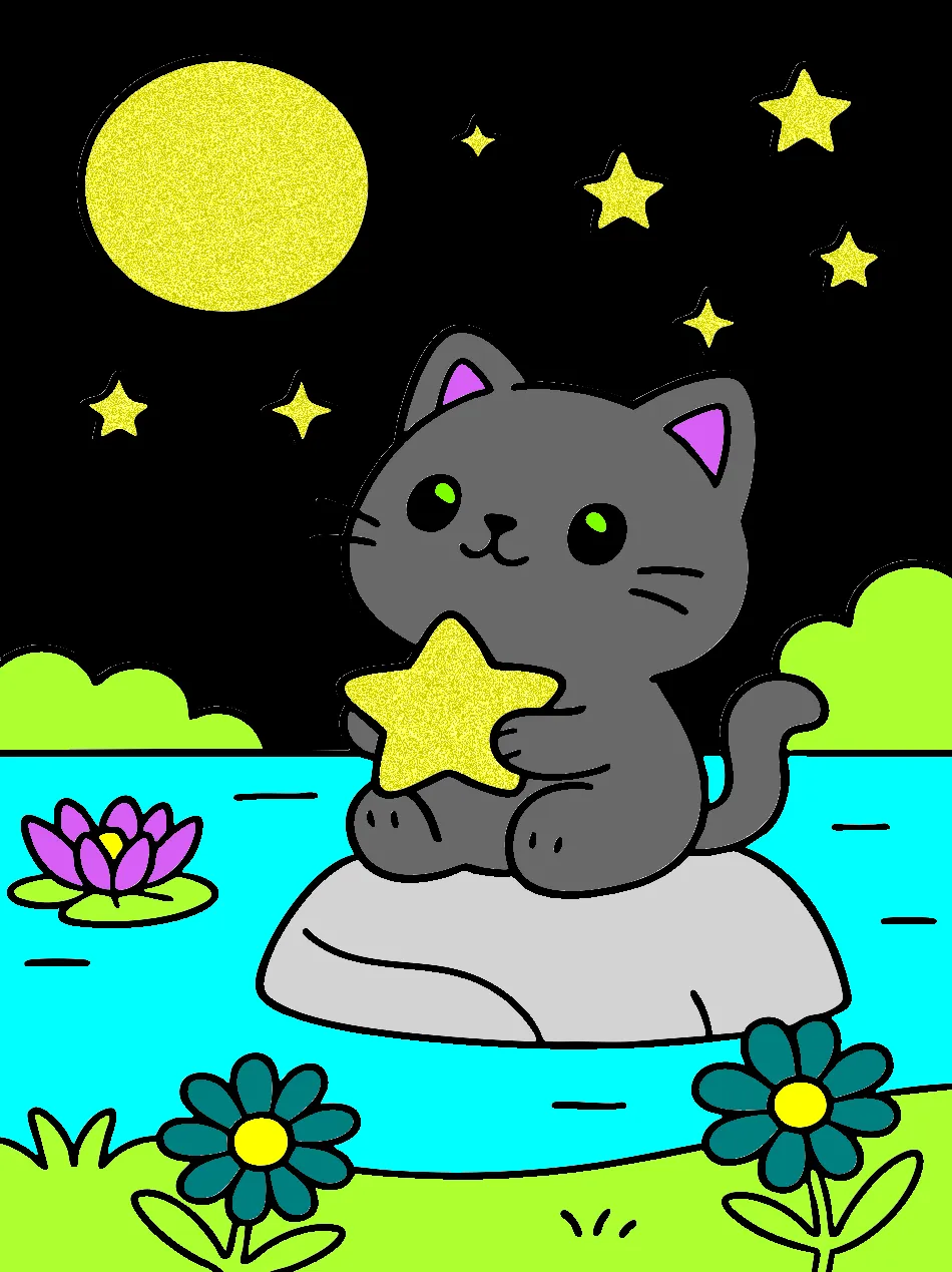 o mundico olhando a noite – Desenho Colorido Online para Pintar e Imprimir | Jogo de Colorir Grátis no Mundo dos Jogos - Imagem Destacada