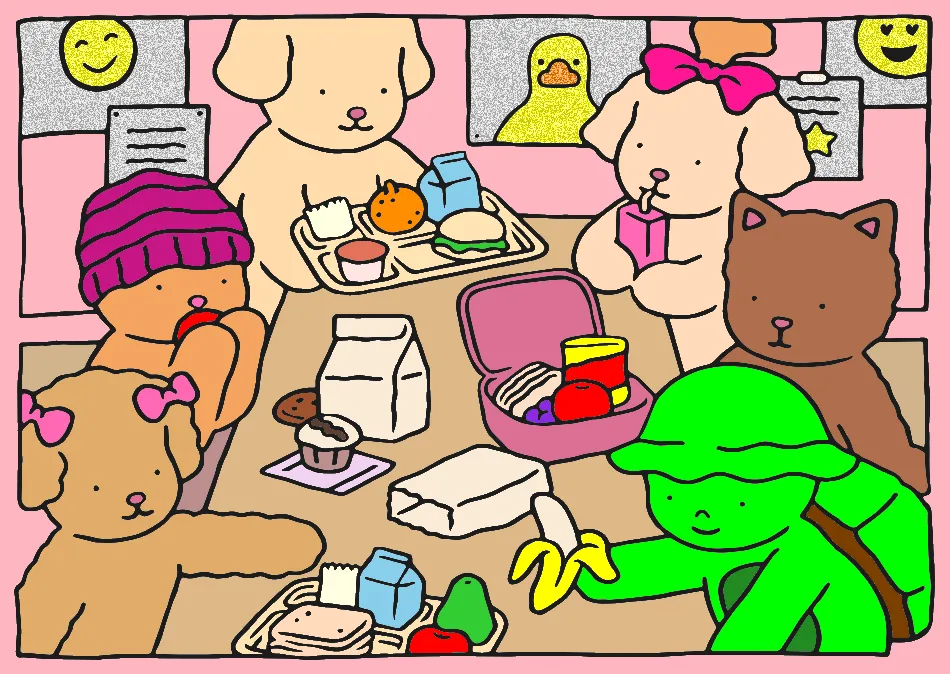 Piquenique na escola 🩷 – Desenho Colorido Online para Pintar e Imprimir | Jogo de Colorir Grátis no Mundo dos Jogos - Imagem Destacada