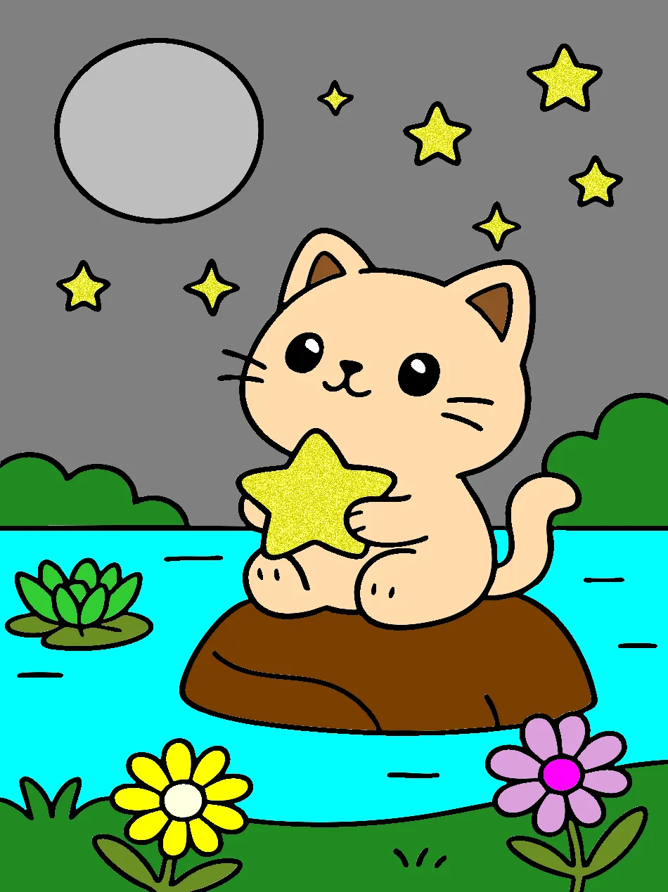 Sentada no lago – Desenho Colorido Online para Pintar e Imprimir | Jogo de Colorir Grátis no Mundo dos Jogos - Imagem Destacada