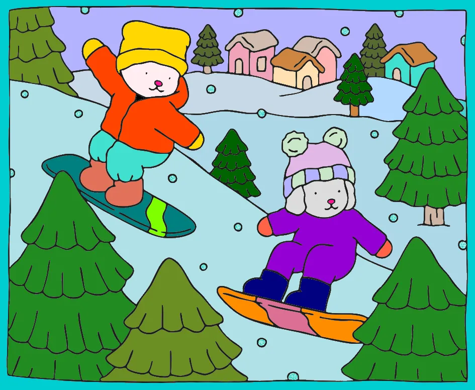 Ski-2 – Desenho Colorido Online para Pintar e Imprimir | Jogo de Colorir Grátis no Mundo dos Jogos - Imagem Destacada