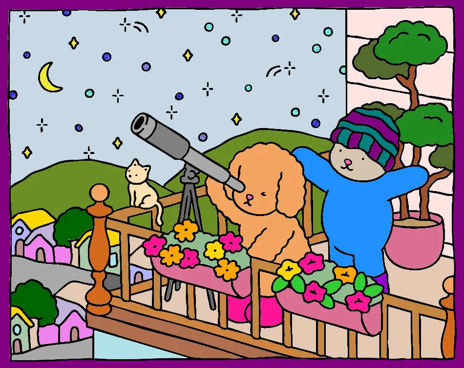 tá vendo aquela lua – Desenho Colorido Online para Pintar e Imprimir | Jogo de Colorir Grátis no Mundo dos Jogos - Imagem Destacada