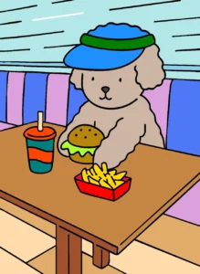 ursinho na lanchonete