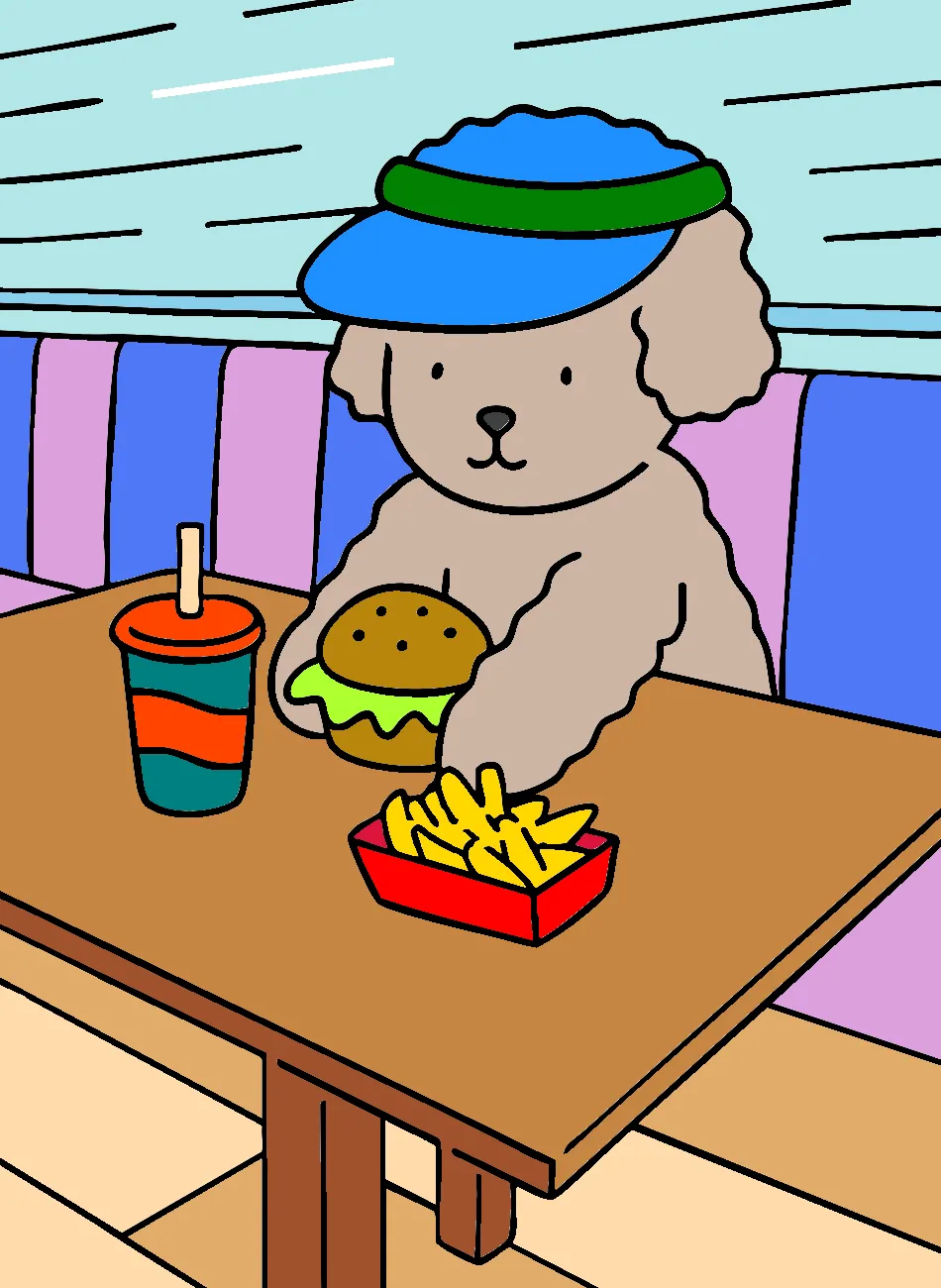 ursinho na lanchonete – Desenho Colorido Online para Pintar e Imprimir | Jogo de Colorir Grátis no Mundo dos Jogos - Imagem Destacada