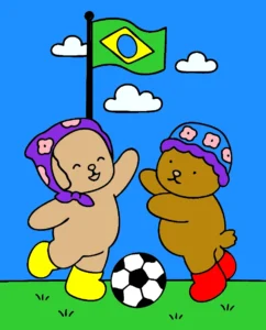 ursinho segurando a bandeira 1765772438