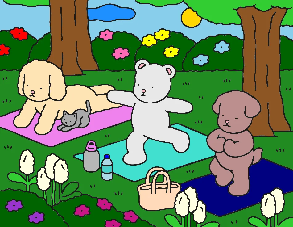 Yoga encantada da Mallu 🩷 – Desenho Colorido Online para Pintar e Imprimir | Jogo de Colorir Grátis no Mundo dos Jogos - Imagem Destacada