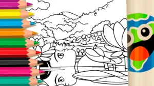 Desenho para colorir A Pequena Amélie para Colorir e Imprimir: Pinte Online com Cores Mágicas