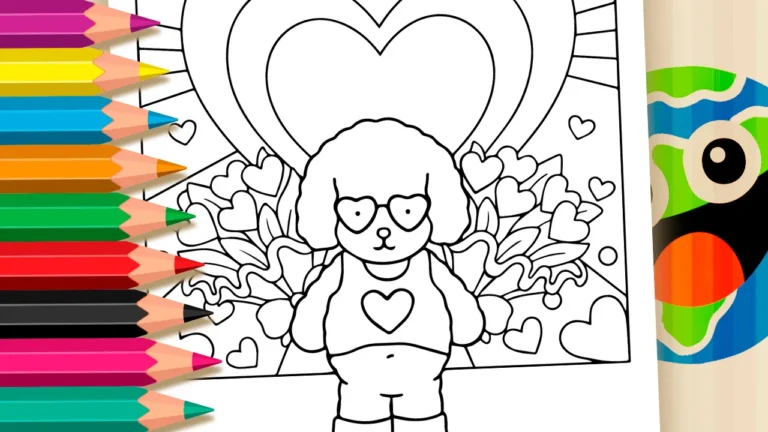 Desenho de Bichinhos Fofo de Amor para Colorir: Pinte Online ou Imprima Grátis