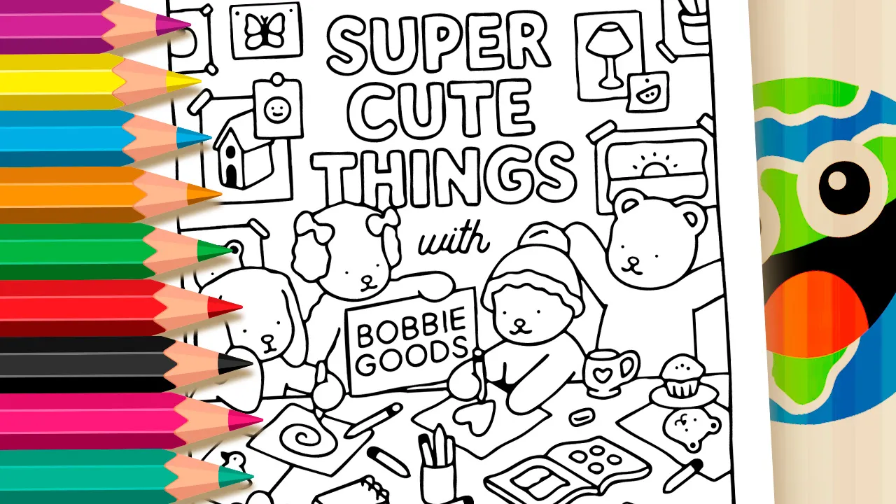Desenho Super Cute Things Estilo Bobbie Goods para Colorir
