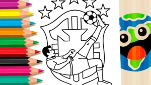 Desenho para colorir Desenho da Seleção Brasileira de Futebol para Colorir: Pinte Online ou Imprima em Alta Qualidade