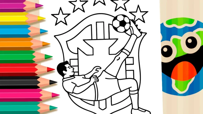 Desenho da Seleção Brasileira de Futebol para Colorir: Pinte Online ou Imprima em Alta Qualidade