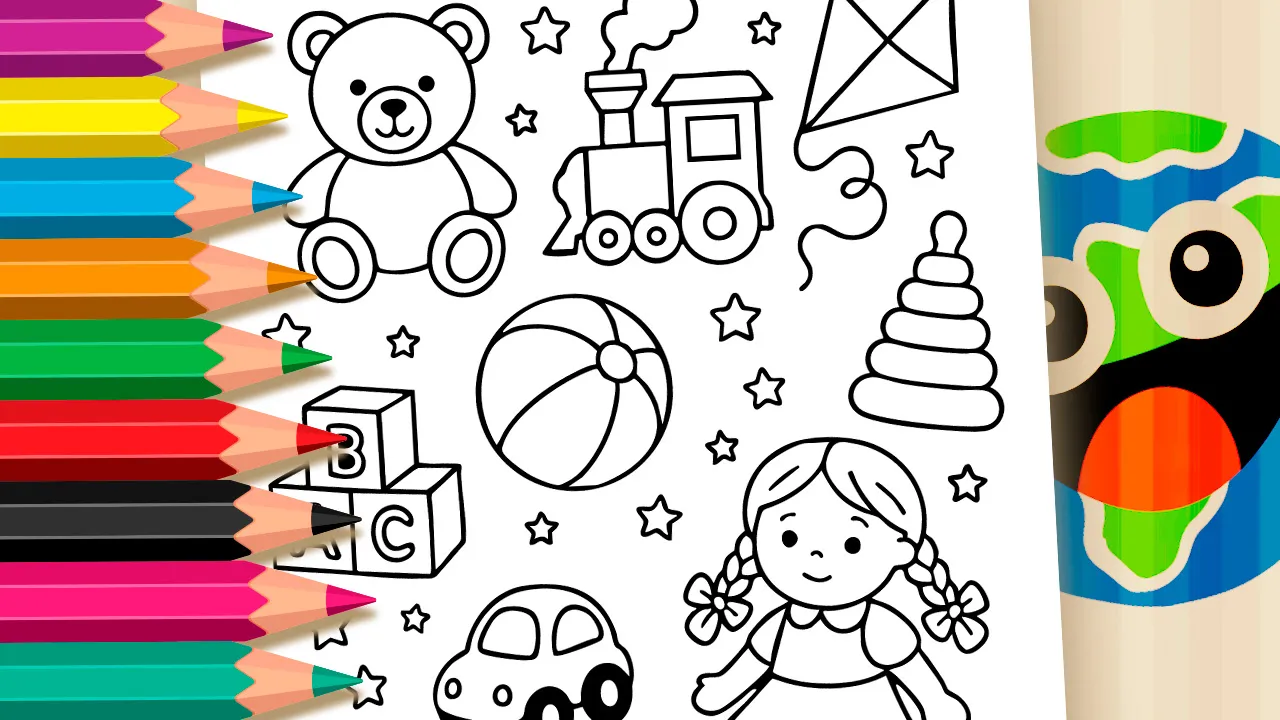 Desenho de Brinquedos de Criancinha para Colorir: Pinte Online ou Imprima em Alta Qualidade