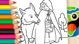 Desenho para colorir Desenho de Chapeuzinho Vermelho para Colorir: Pinte Online ou Imprima em Alta Qualidade