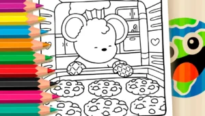 Desenho para colorir Desenho de Cozy Friends Cookies para Colorir: Pinte Online ou Imprima Grátis