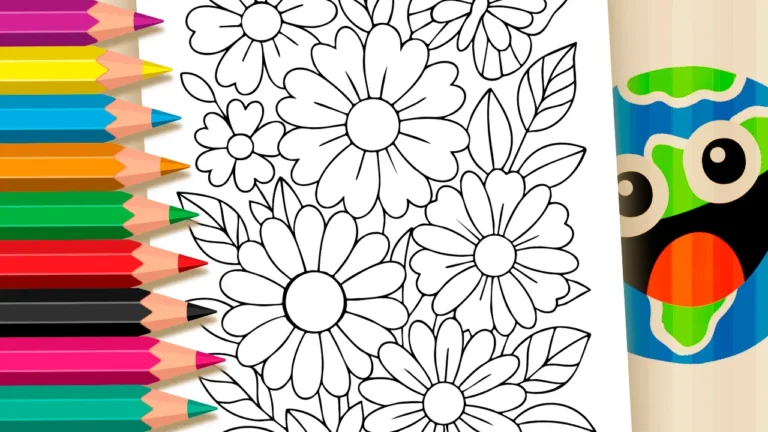 Desenho de Flores Lindas para Colorir: Pinte Online ou Imprima em Alta Qualidade