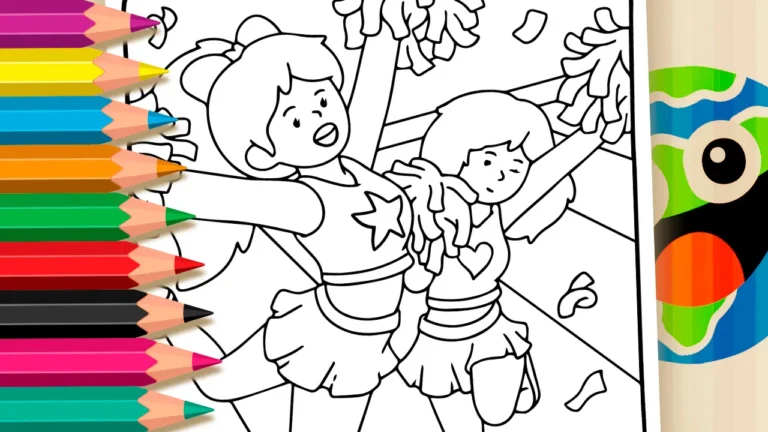 Desenho de Garotas da Torcida para Colorir: Pinte Online ou Imprima em Alta Qualidade
