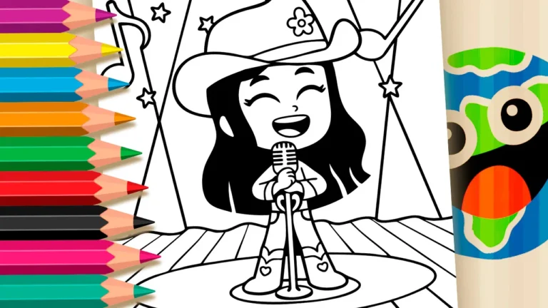 Desenho para colorir Desenho da Boiadeirinha Ana Castela Cantando para Colorir