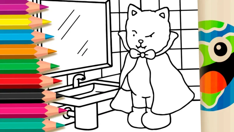 Vampiro Fofo para Colorir e Imprimir: Pinte Online com Cores Mágicas