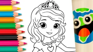 Desenho para colorir Vestido de Princesa para Colorir: Pinte Online ou Imprima em Alta Qualidade