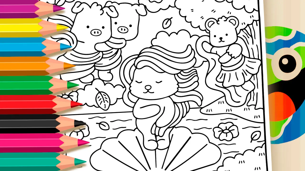 Desenho de A Vênus Fofa para Colorir: Pinte Online ou Imprima em PDF Grátis