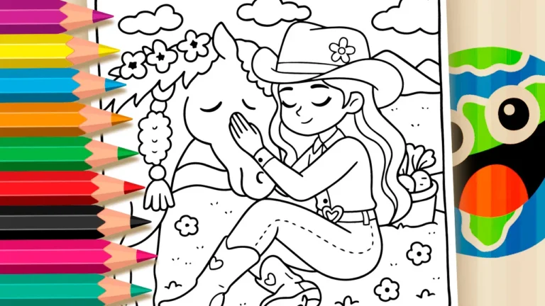 Desenho de Ana Castela e seu Cavalo Encantado para Colorir: Pinte Online ou Imprima Grátis