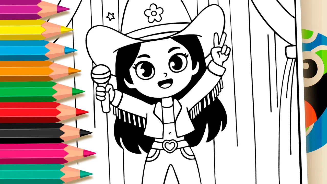 Desenho de Show Boiadeirinha para Colorir: Pinte Online ou Imprima em PDF Grátis