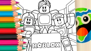 Desenho para colorir Desenho de Bem Vindo ao Roblox para Colorir: Pinte Online ou Imprima em Alta Qualidade