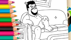 Desenho para colorir Babu Santana para Colorir: O Famoso do BBB!