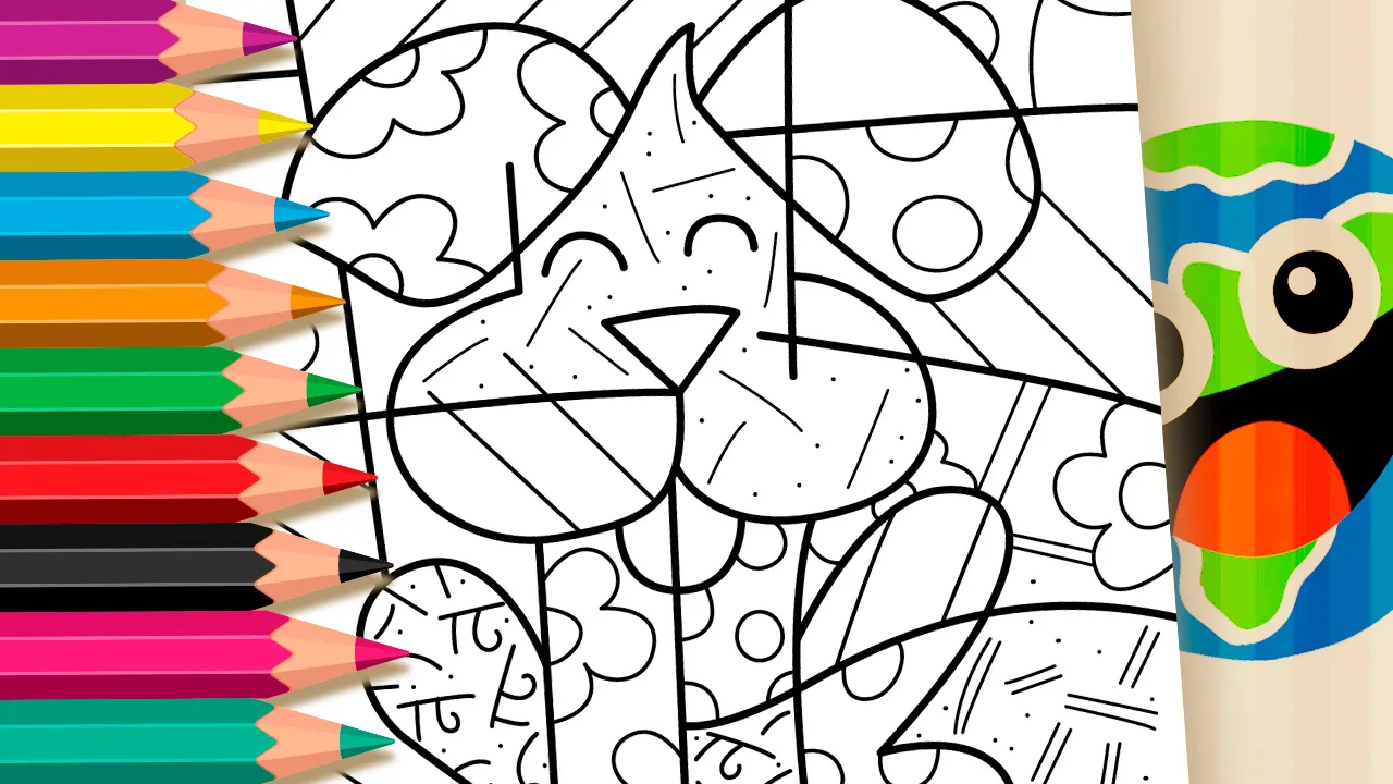 Desenho de Cachorro Romero Britto para Colorir: Arte Pop Online e PDF Grátis