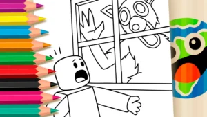 Desenho para colorir Colorir Online: Cervo em 99 Noites na Floresta (Roblox)