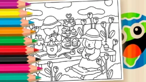 Desenho para colorir Chá da Tarde Bobbie Goods para Colorir