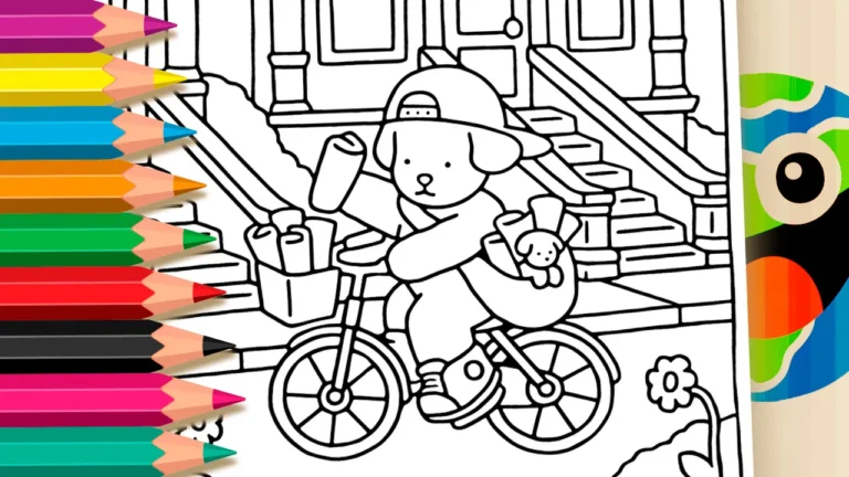Desenho Bobbie Goods de Cachorrinho Entregador de Jornal para Colorir