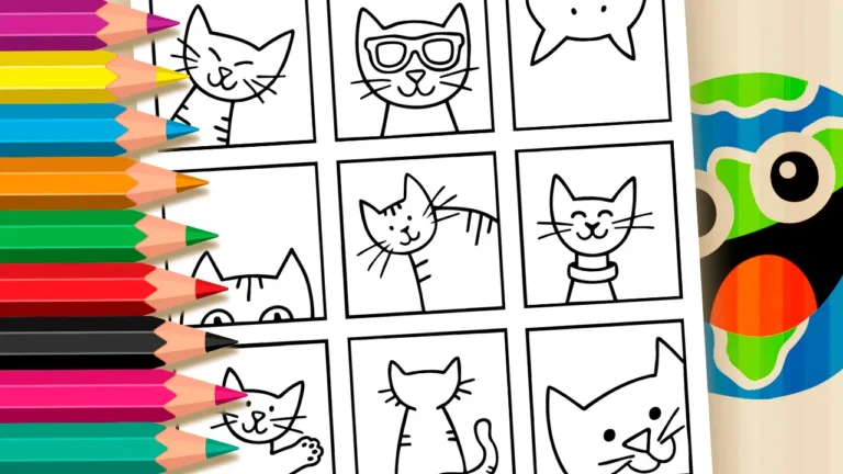 Desenho de Gatinhos Engraçados para Colorir: Pinte os Gatos Online ou Imprima
