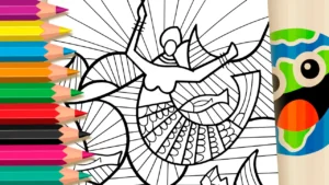 Desenho para colorir Sereia de Carybé para Colorir Online