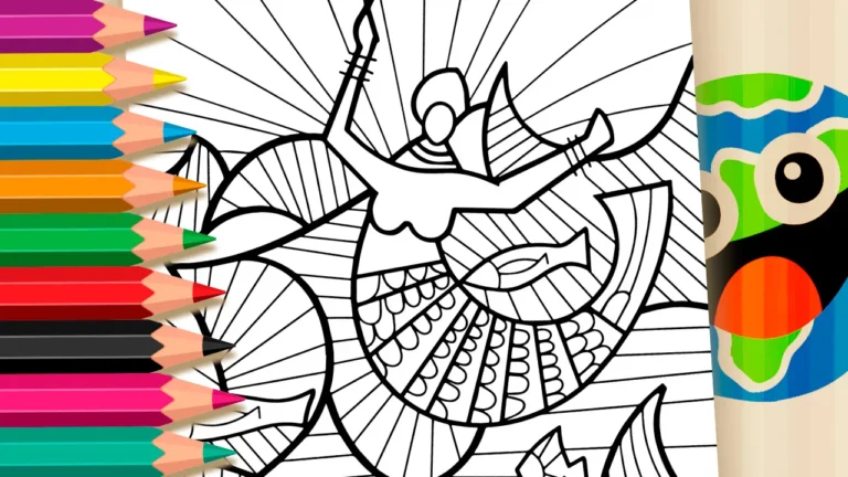 Sereia de Carybé para Colorir Online