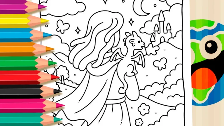 Desenho de Meu Amiguinho Dragão para Colorir: Pinte Online ou Imprima Grátis