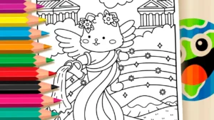 Desenho para colorir Desenho de Mitologia Grega Aquário para Colorir: Pinte Online ou Imprima Grátis