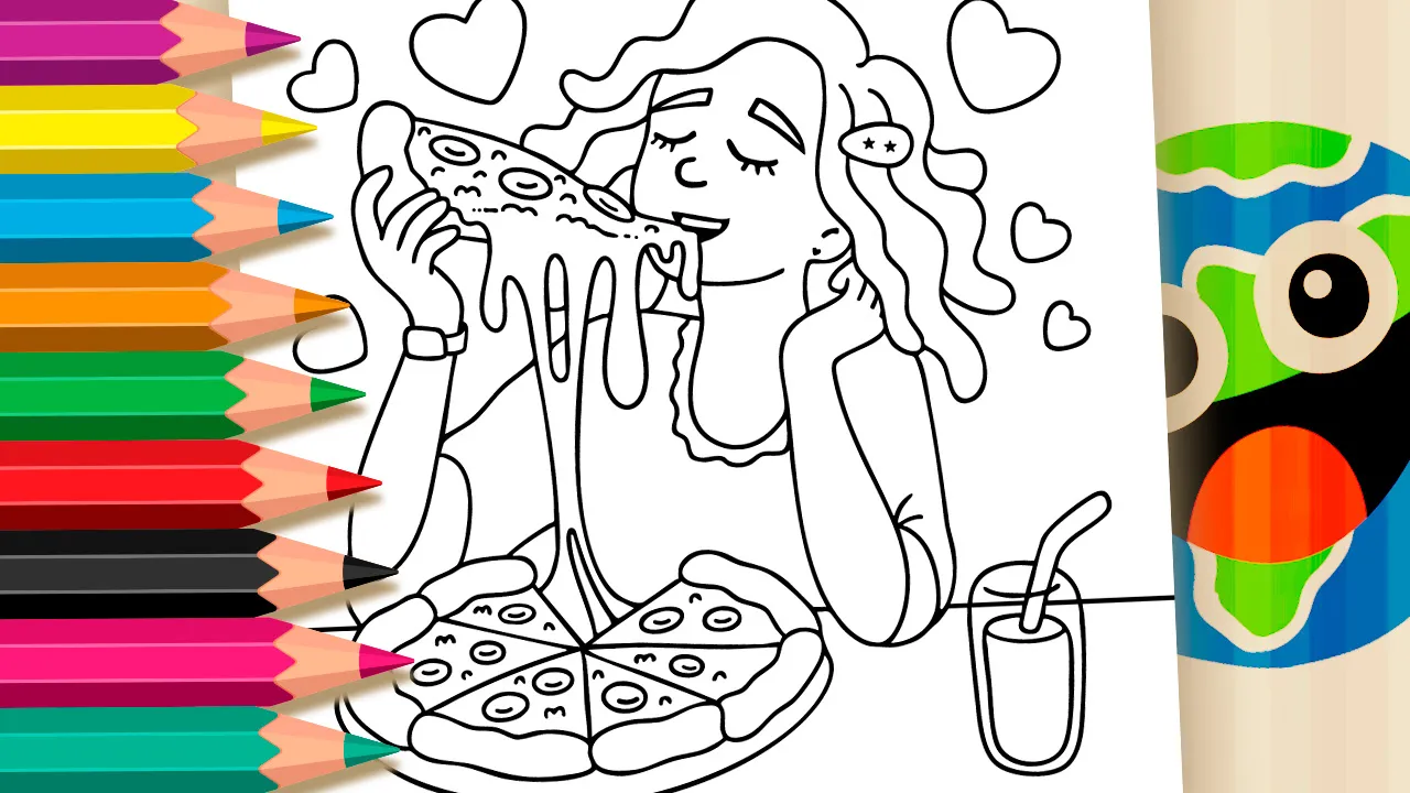 Você Gosta de Pizza? Desenho para Colorir: Pinte Online ou Imprima em PDF Grátis