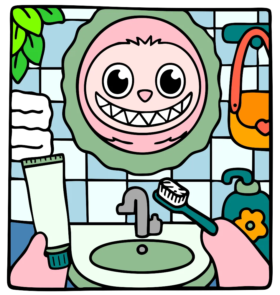 higiene da boca – Desenho Colorido Online para Pintar e Imprimir | Jogo de Colorir grátis no Mundo dos Jogos