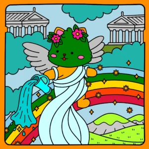 O anjo lavando o arco-íris