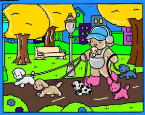 ursinho passeamdo com os bicho 1771245569