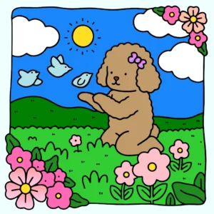 cachorrinha no parque