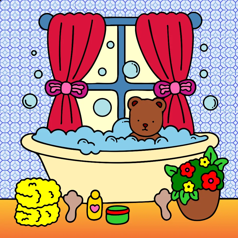 DEMONHSÃO BANHO – Desenho Colorido Online para Pintar e Imprimir | Jogo de Colorir grátis no Mundo dos Jogos