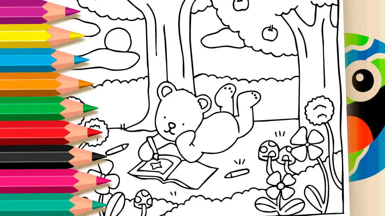 Desenho Desenhando na Natureza Estilo Bobbie Goods para Colorir