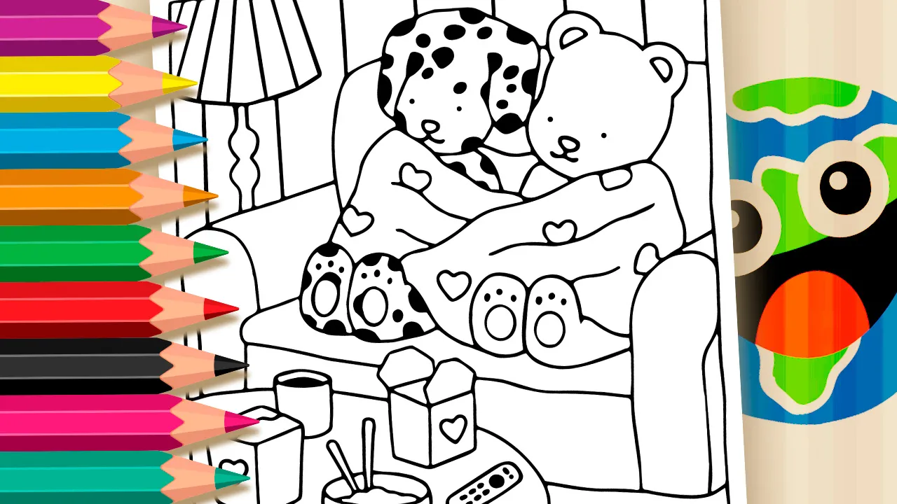 Desenho Noite do Pijama Estilo Bobbie Goods para Colorir