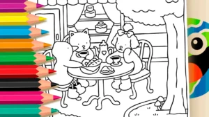 Desenho para colorir Hora do Chá Estilo Bobbie Goods GRÁTIS ▷ Pinte no Celular