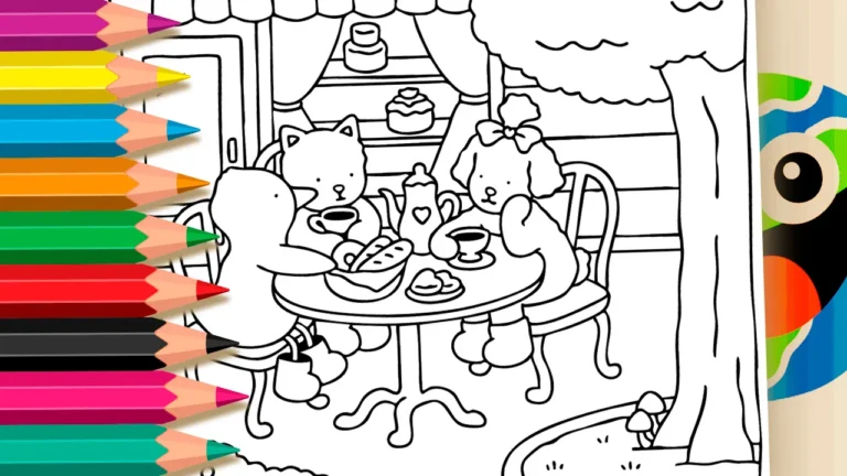 Hora do Chá Estilo Bobbie Goods GRÁTIS ▷ Pinte no Celular para colorir - Kawaii Aesthetic