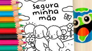 Desenho Segura Minha Mão Estilo Bobbie Goods para Colorir