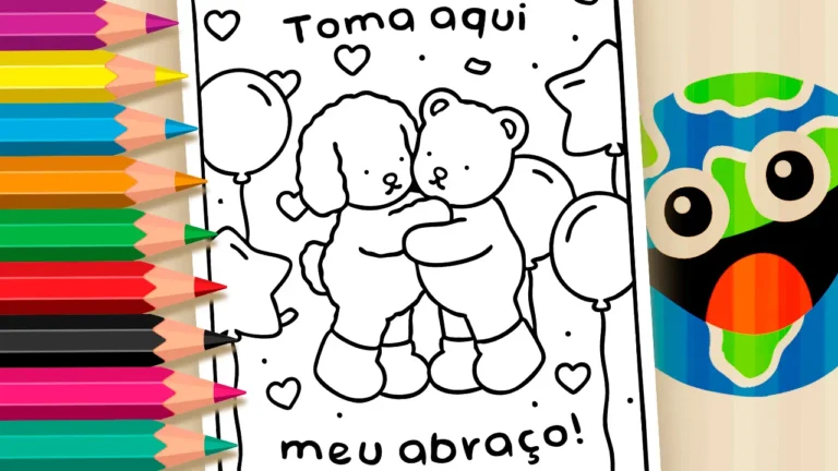 Desenho de Abraço GRÁTIS ▷ Pinte no Celular